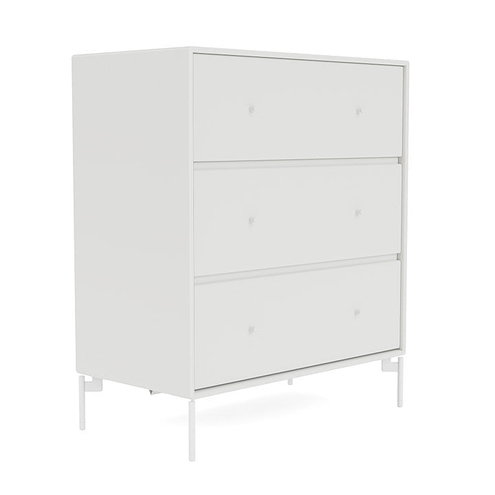 Montana Carry Dresser With Legs, White/Snow White