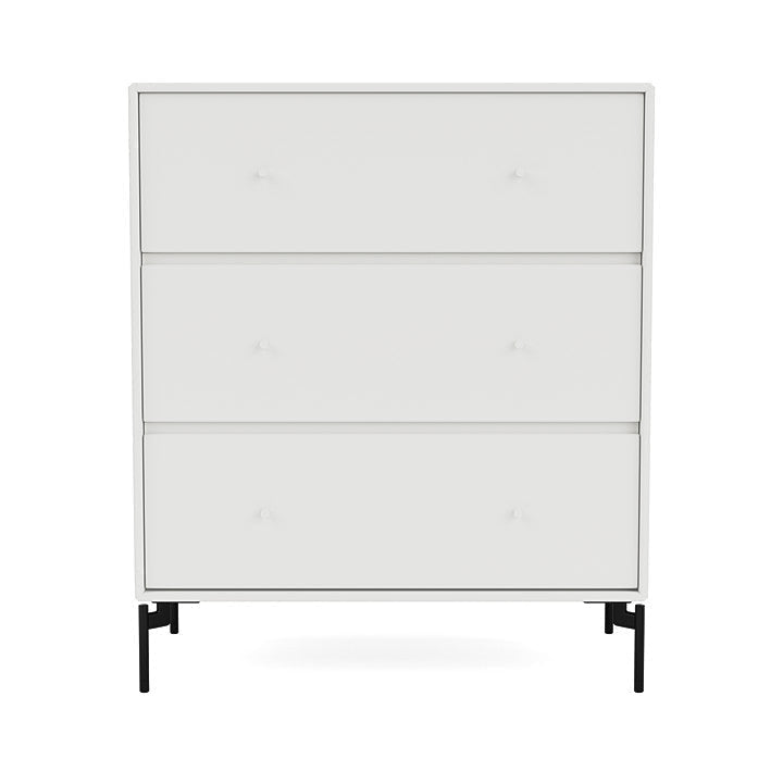 Montana Carry Dresser With Legs, White/Black