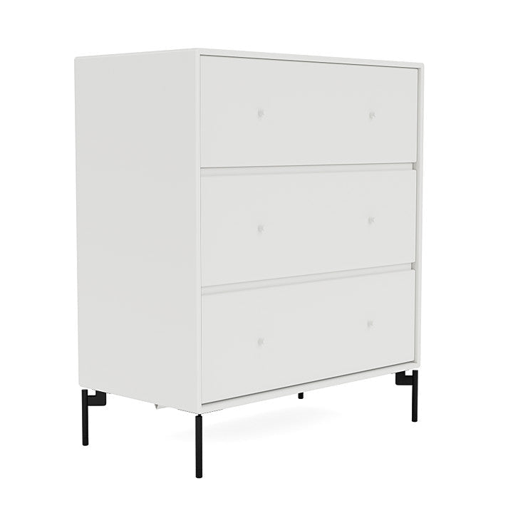 Montana Carry Dresser With Legs, White/Black