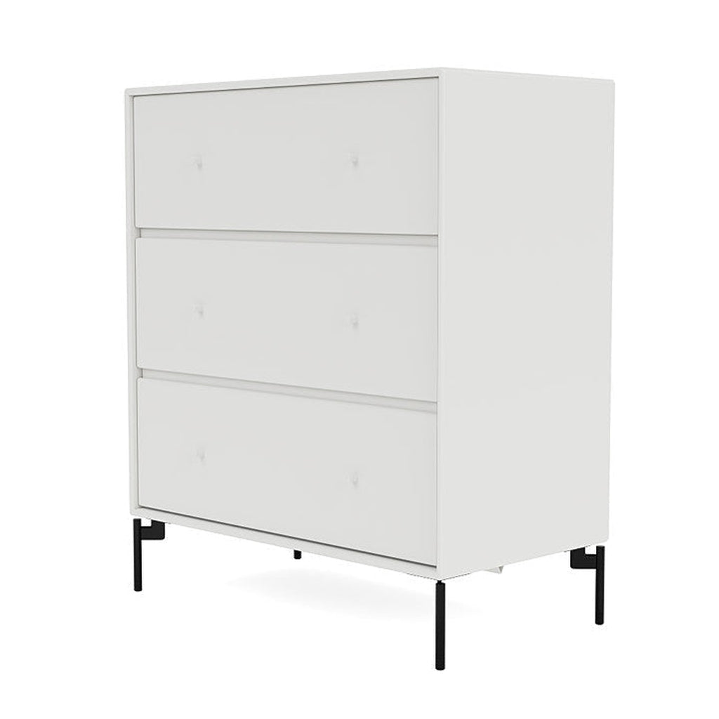 Montana Carry Dresser With Legs, White/Black