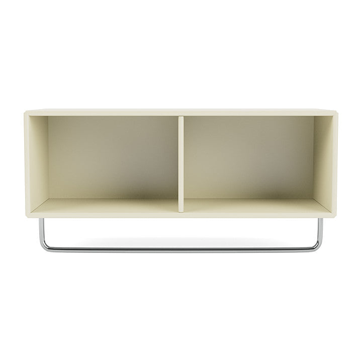 Montana Coat Shelf With Clothes Rack, Vanilla White