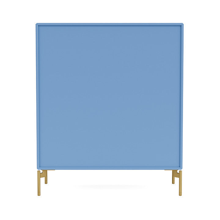 Montana Compile Decorative Shelf With Legs, Azure Blue/Brass