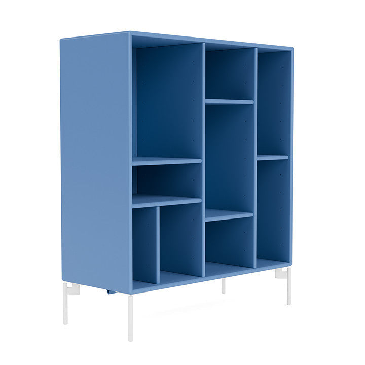 Montana Compile Decorative Shelf With Legs, Azure Blue/Snow White