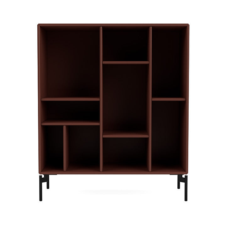 Montana Compile Decorative Shelf With Legs, Masala/Black