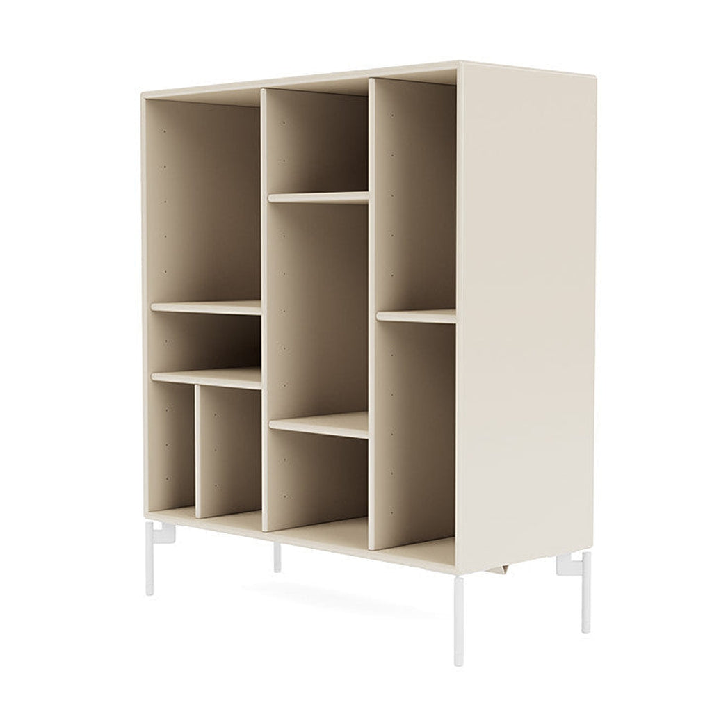 Montana Compile Decorative Shelf With Legs, Oat/Snow White