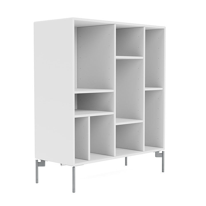 Montana Compile Decorative Shelf With Legs, Snow White/Matt Chrome