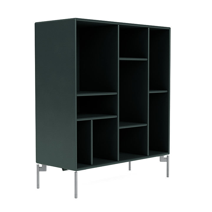 Montana Compile Decorative Shelf With Legs, Black Jade/Matt Chrome