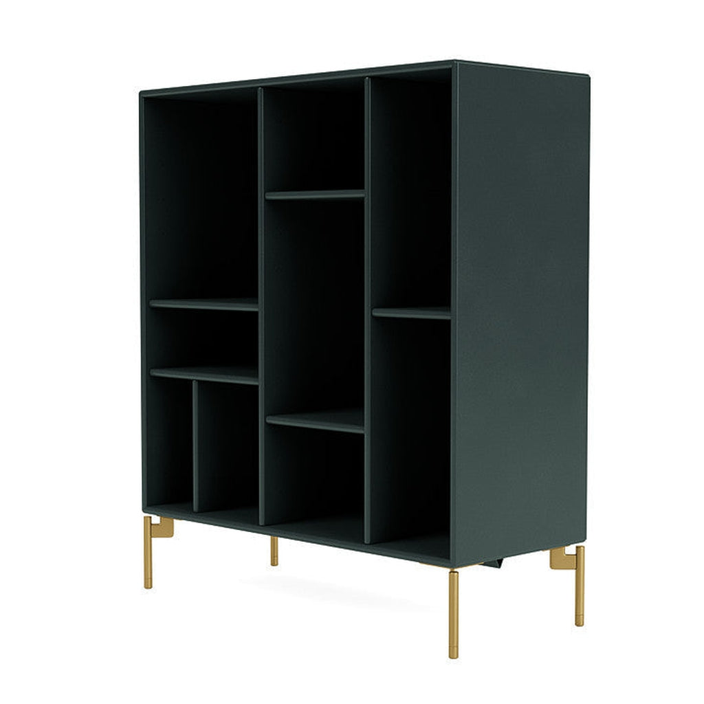 Montana Compile Decorative Shelf With Legs, Black Jade/Brass