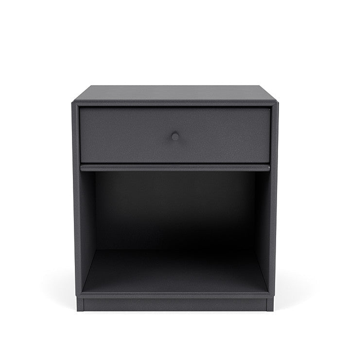 Montana Dream Nightstand With 3 Cm Plinth, Carbon Black