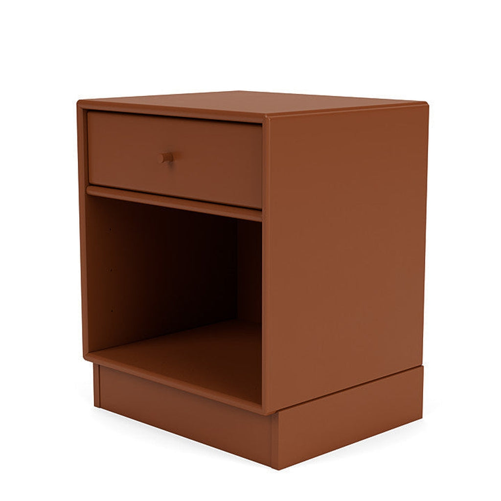 Montana Dream Nightstand With 7 Cm Plinth, Hazelnut Brown