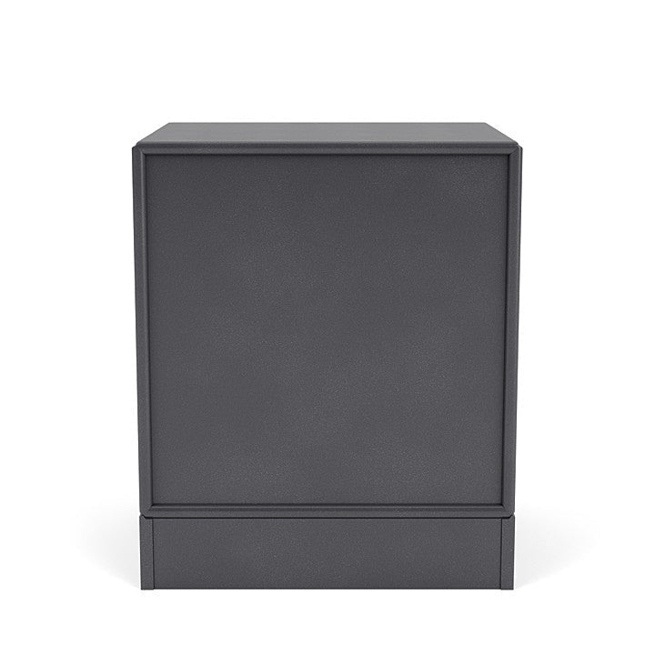 Montana Dream Nightstand With 7 Cm Plinth, Carbon Black