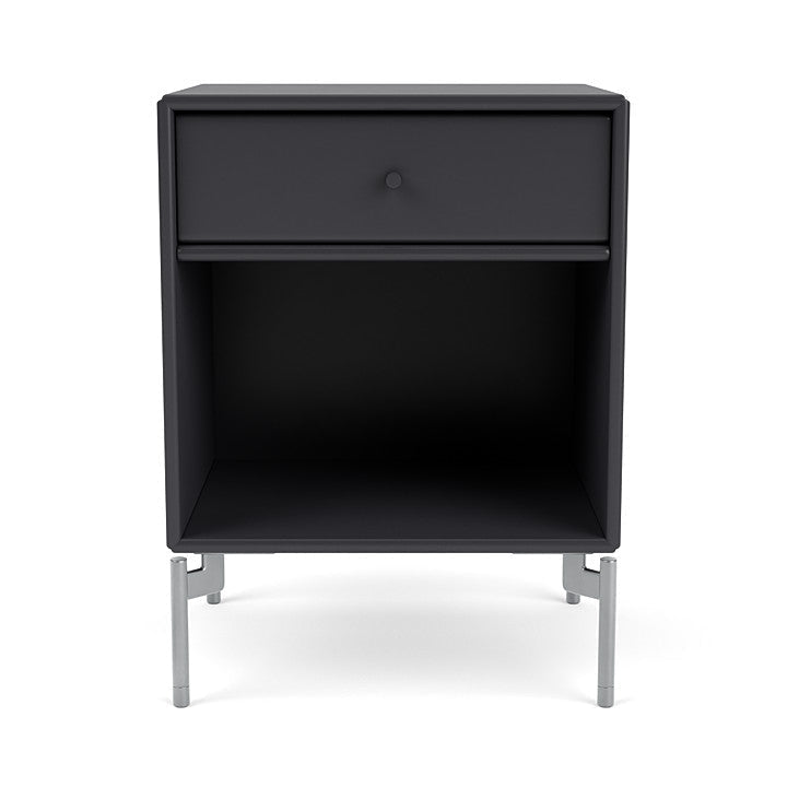 Montana Dream Nightstand With Legs, Anthracite/Matt Chrome