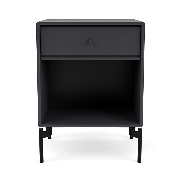 Montana Dream Nightstand With Legs, Anthracite/Black