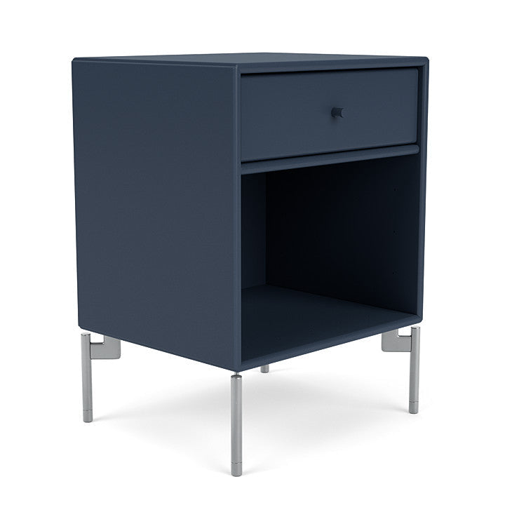 Montana Dream Nightstand With Legs, Juniper/Matt Chrome