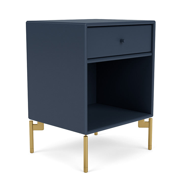 Montana Dream Nightstand With Legs, Juniper/Brass