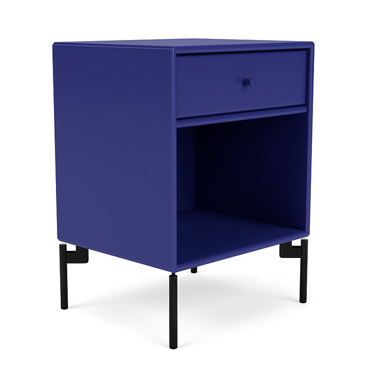 Montana Dream Nightstand With Legs, Monarch Blue/Black