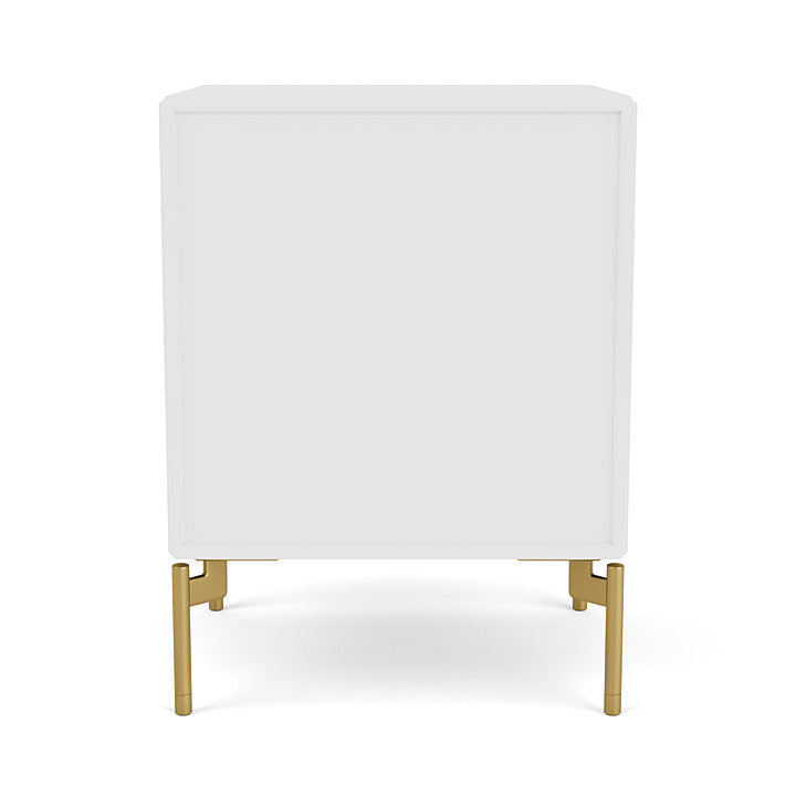 Montana Dream Nightstand With Legs, New White/Brass