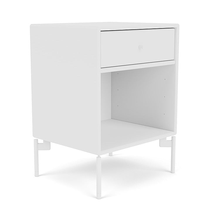 Montana Dream Nightstand With Legs, New White/Snow White