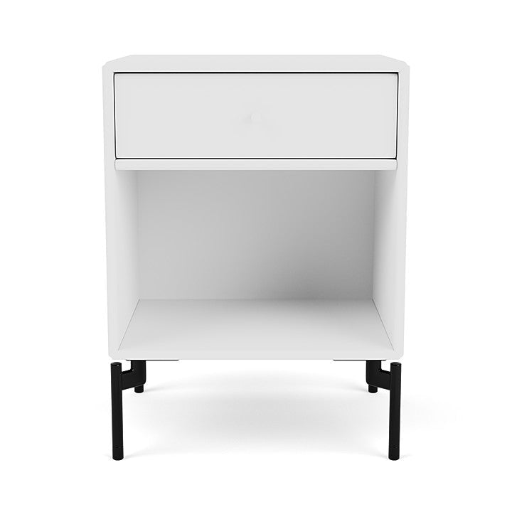 Montana Dream Nightstand With Legs, New White/Black