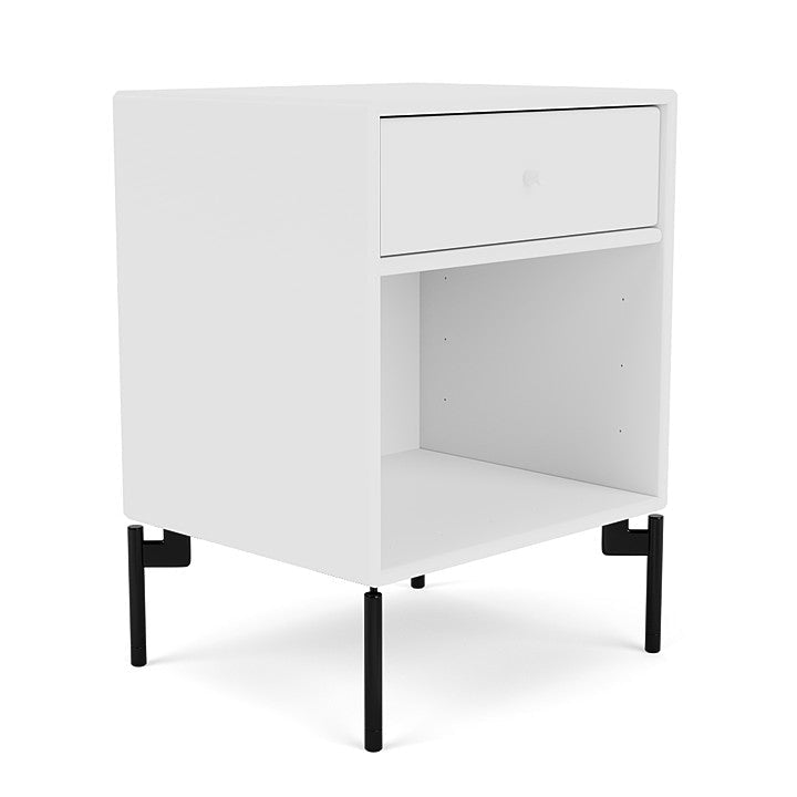 Montana Dream Nightstand With Legs, New White/Black