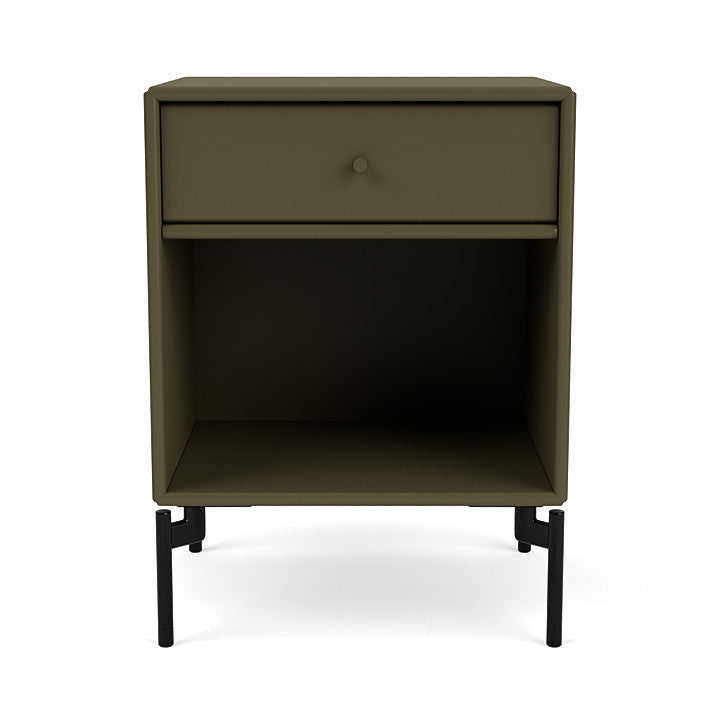 Montana Dream Nightstand With Legs, Oregano/Black