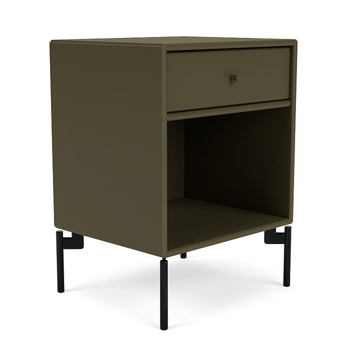 Montana Dream Nightstand With Legs, Oregano/Black