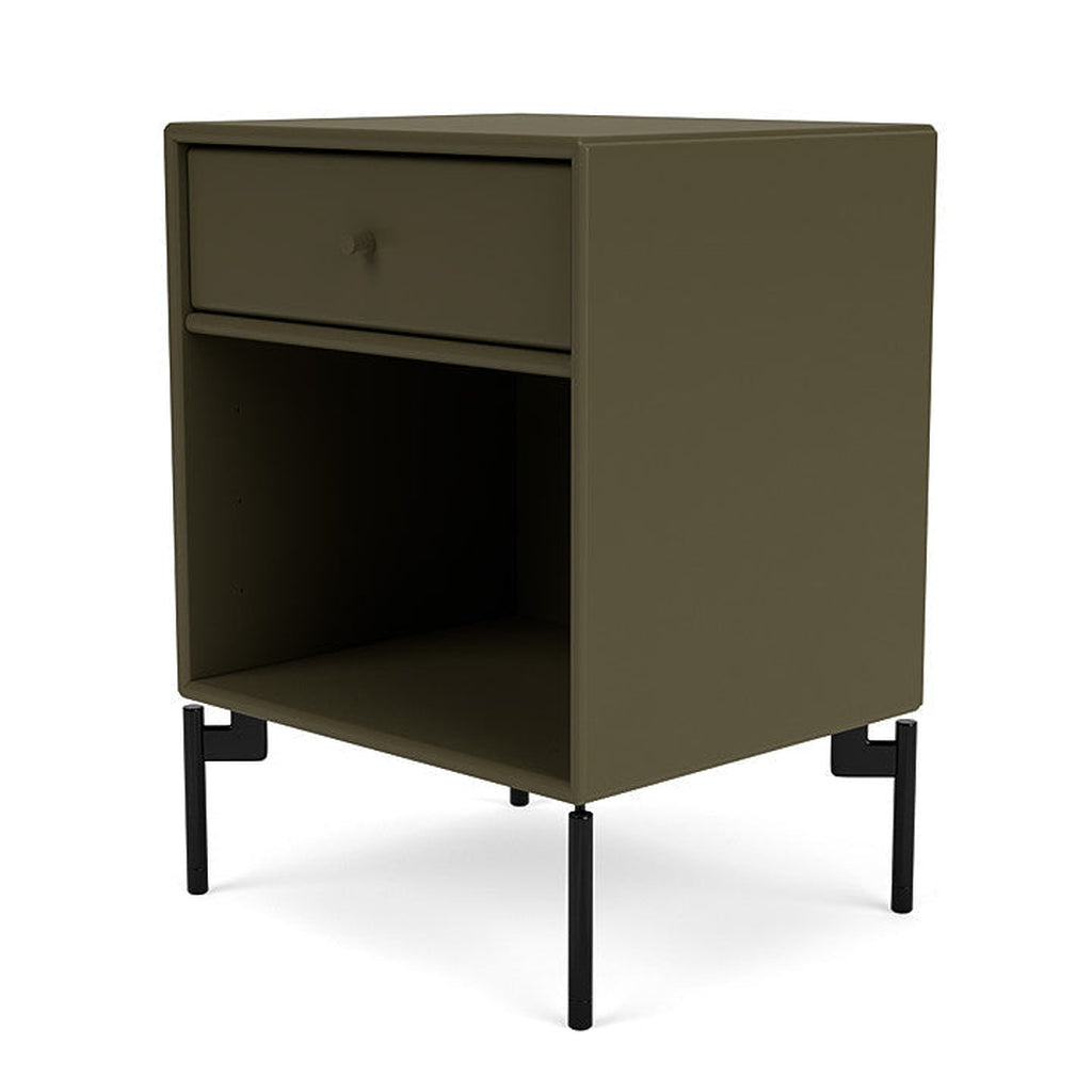 Montana Dream Nightstand With Legs, Oregano/Black