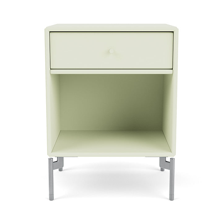 Montana Dream Nightstand With Legs, Pomelo/Matt Chrome