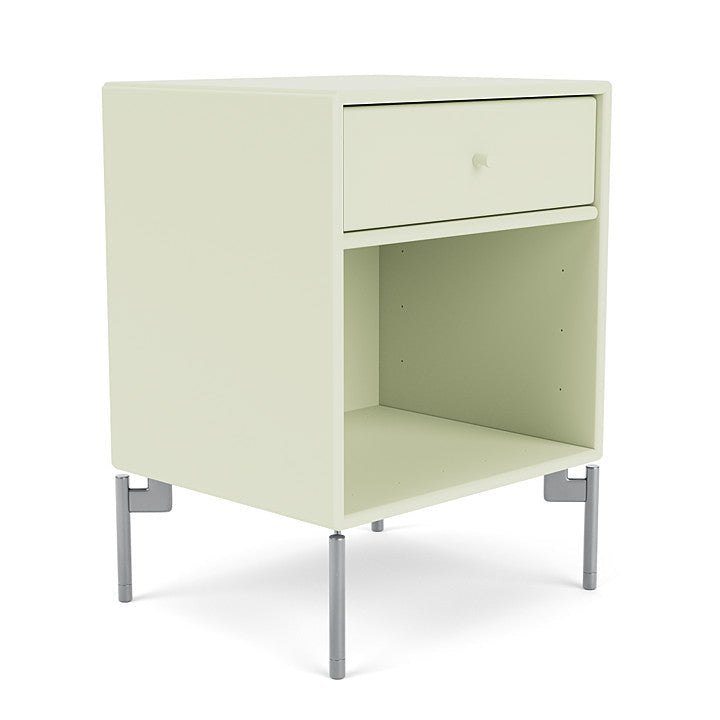 Montana Dream Nightstand With Legs, Pomelo/Matt Chrome