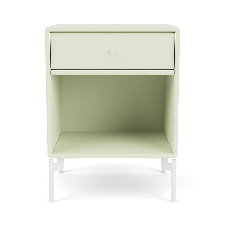 Montana Dream Nightstand With Legs, Pomelo/Snow White