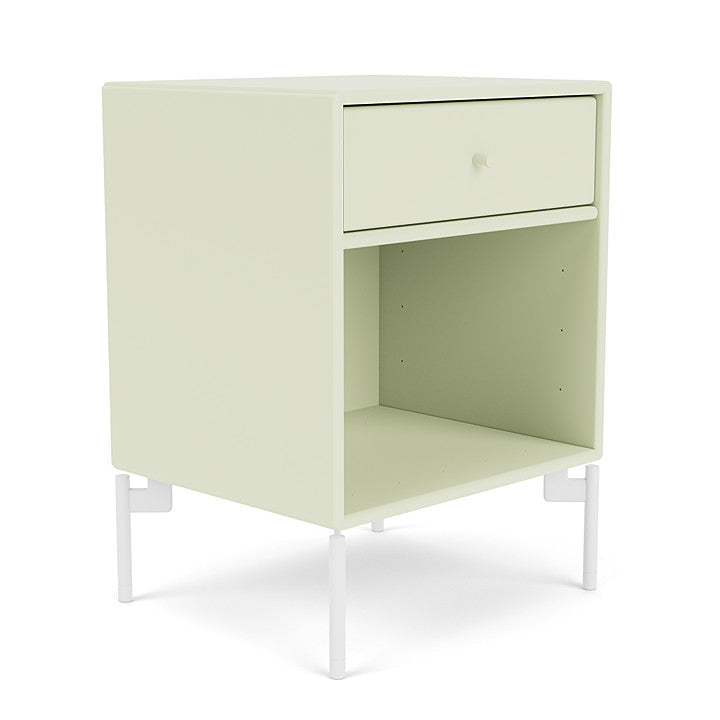 Montana Dream Nightstand With Legs, Pomelo/Snow White