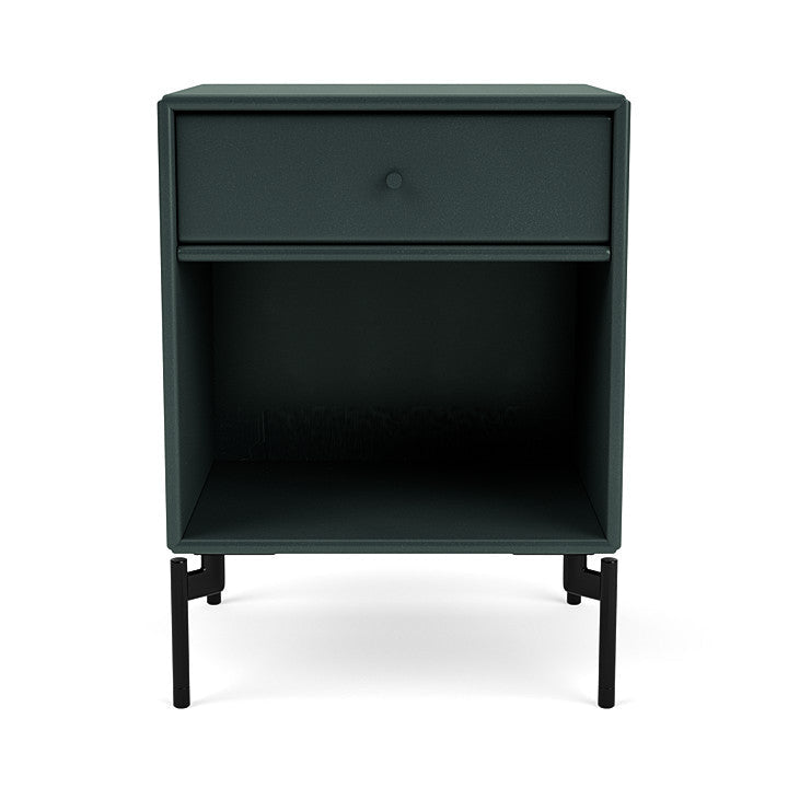 Montana Dream Nightstand With Legs, Black Jade/Black