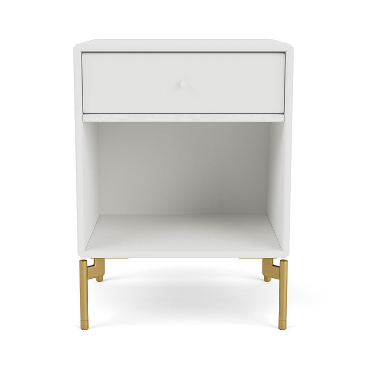 Montana Dream Nightstand With Legs, White/Brass