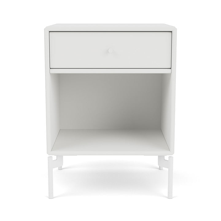 Montana Dream Nightstand With Legs, White/Snow White