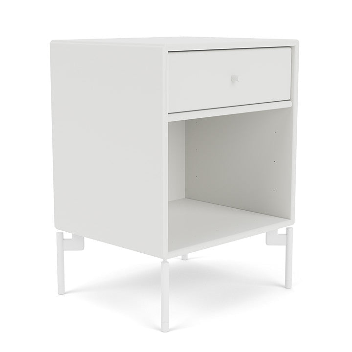 Montana Dream Nightstand With Legs, White/Snow White