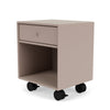 Montana Dream Nightstand With Castors, Mushroom Brown