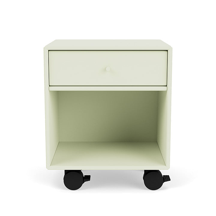 Montana Dream Nightstand With Castors, Pomelo Green