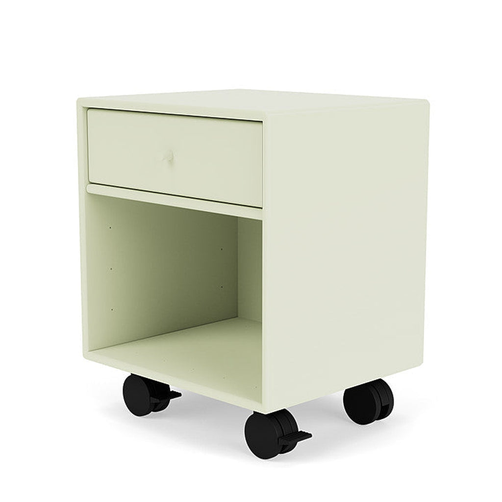 Montana Dream Nightstand With Castors, Pomelo Green