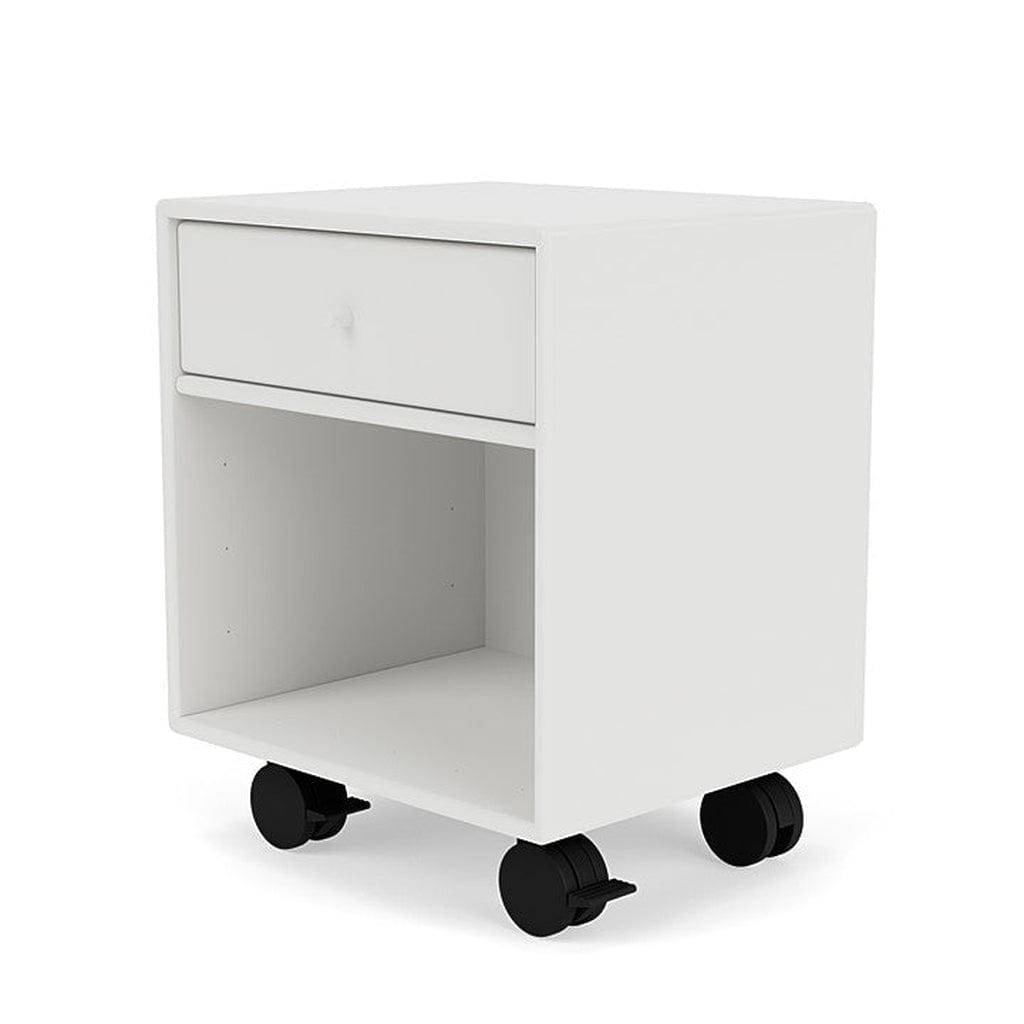 Montana Dream Nightstand With Castors, White