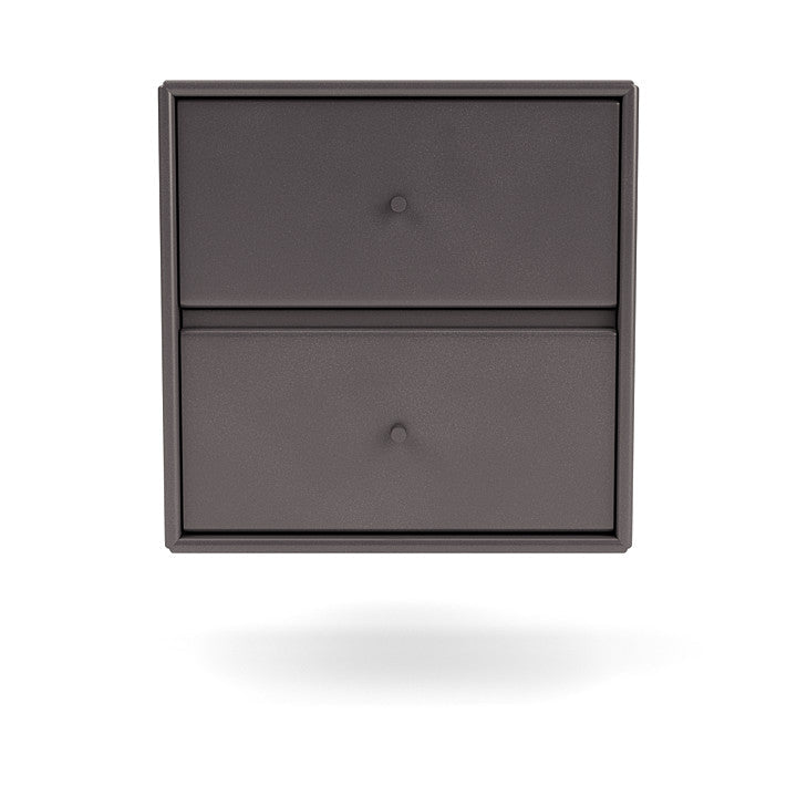 Montana Drift Drawer Module With Suspension Rail, Coffee Brown