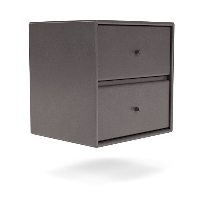 Montana Drift Drawer Module With Suspension Rail, Coffee Brown