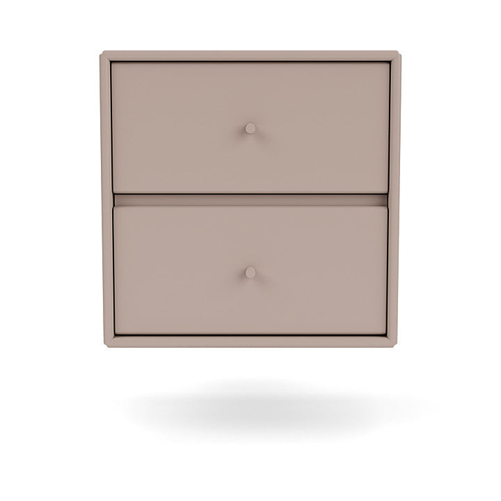 Montana Drift Drawer Module With Suspension Rail, Mushroom Brown