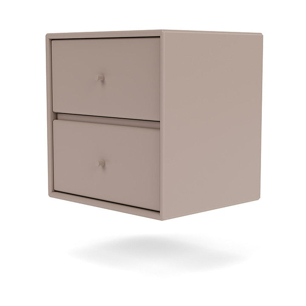 Montana Drift Drawer Module With Suspension Rail, Mushroom Brown