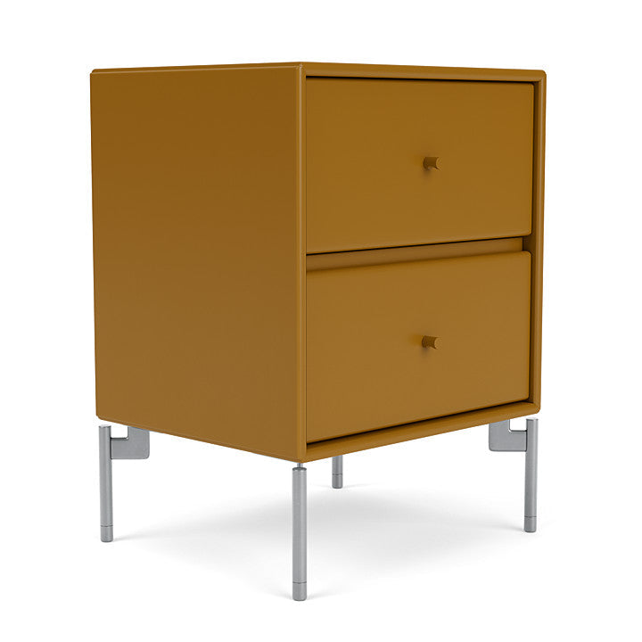 Montana Drift Drawer Module With Legs, Amber/Matt Chrome