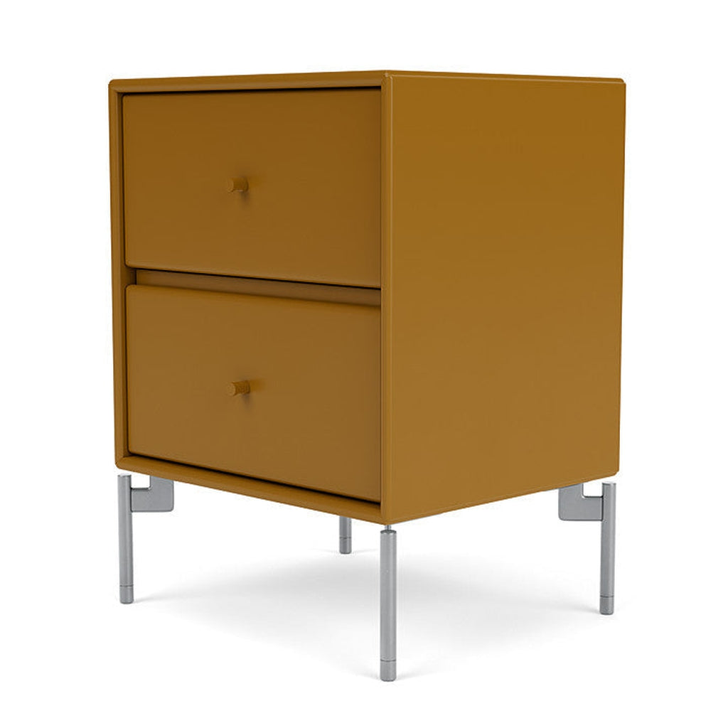 Montana Drift Drawer Module With Legs, Amber/Matt Chrome