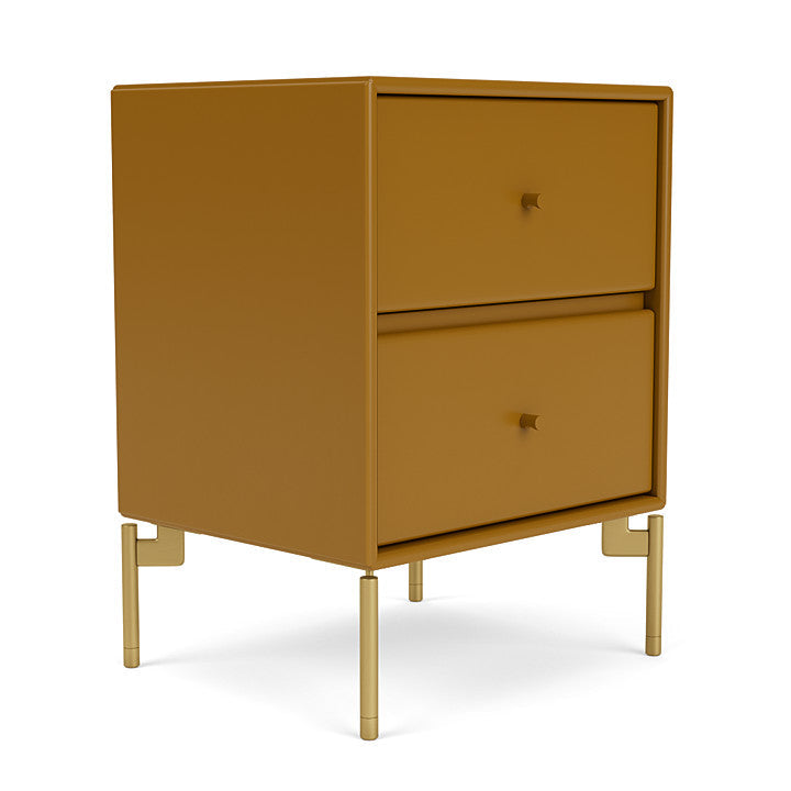 Montana Drift Drawer Module With Legs, Amber/Brass