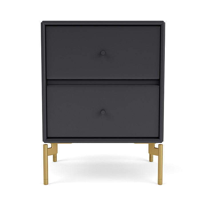 Montana Drift Drawer Module With Legs, Anthracite/Brass