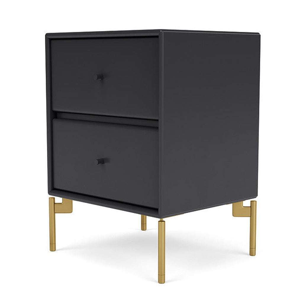 Montana Drift Drawer Module With Legs, Anthracite/Brass