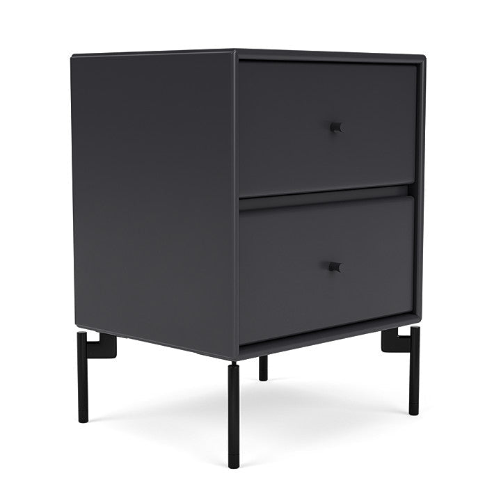 Montana Drift Drawer Module With Legs, Anthracite/Black