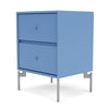 Montana Drift Drawer Module With Legs, Azure Blue/Matt Chrome